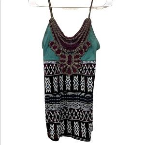 Women’s Tank Top Small Tribal Boho
